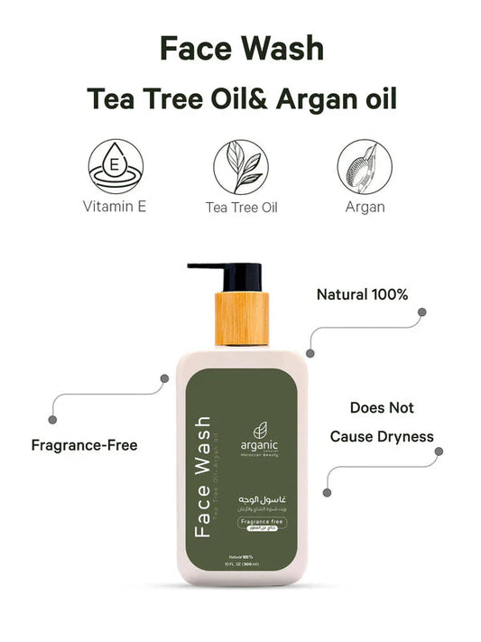 FACE WASH TEA TREE OIL & ARGAN OIL 300ML