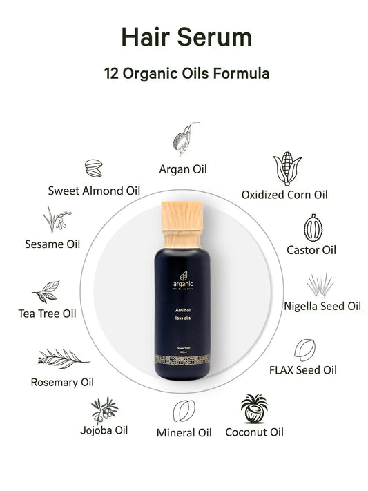 12 MIX ORGANIC OILS FOR ANTI HAIR LOSS 100ML