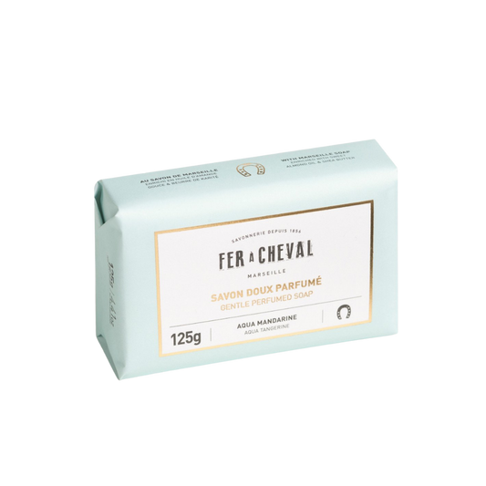 Savon Doux Parfume Aqua Mandarine Gentle Perfumed Soap Aqua Tangerine 125 G | Fer à Cheval