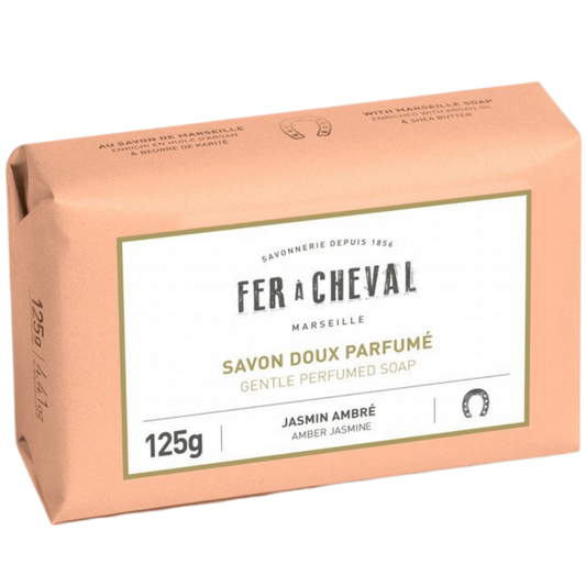 Savon Doux Parfume Jasmin Ambree Gentle Perfumed Soap Amber Jasmin 125G | Fer à Cheval