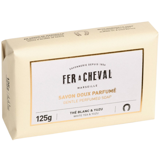Savon Doux Parfume The Blanc Yuzu Gentle Perfumed Soap White Tea Yuzu 125 G | Fer à Cheval