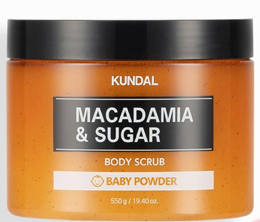 KUNDAL - MACADAMIA&SUGAR B.SCRUB BABY POWDER 550G