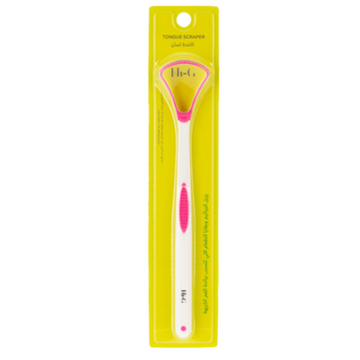 Hi-G Tongue Scraper - Pink & White