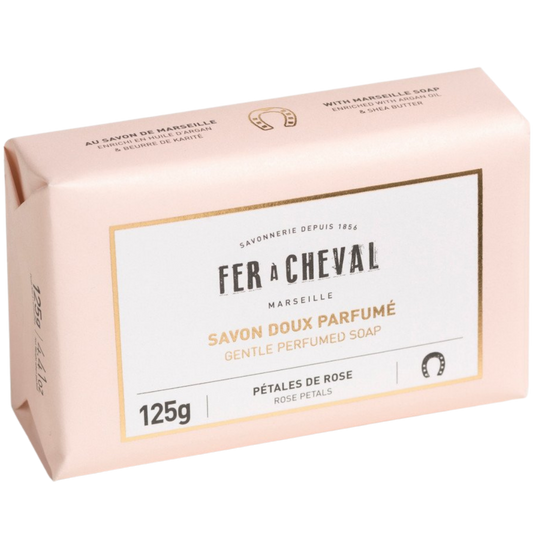 Savon Doux Parfume Petales De Rose Gentle Perfumed Soap Rose Petals125 G | Fer à Cheval