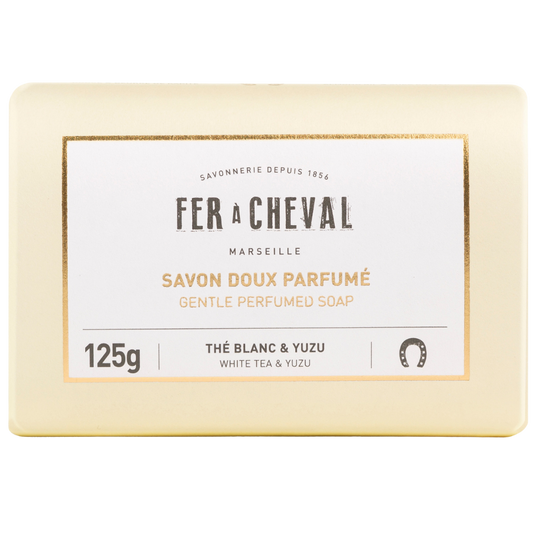 Savon Doux Parfume The Blanc Yuzu Gentle Perfumed Soap White Tea Yuzu 125 G | Fer à Cheval