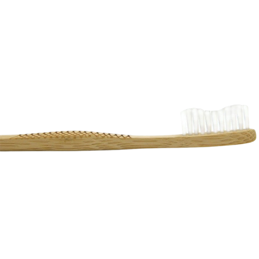 فرشاة أسنان بامبو - ابيض